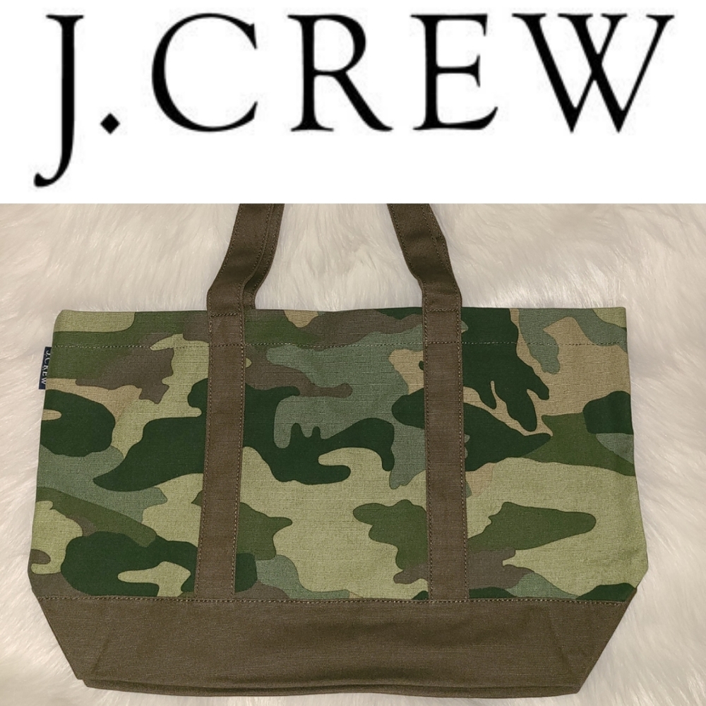 J Crew Structured Canvas Tote Bag
